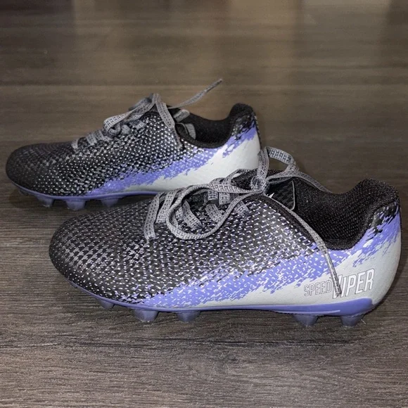 DSG Speed Viper Soccer Cleats Size 12 Black/Purple/Silver - Picture 4 of 13